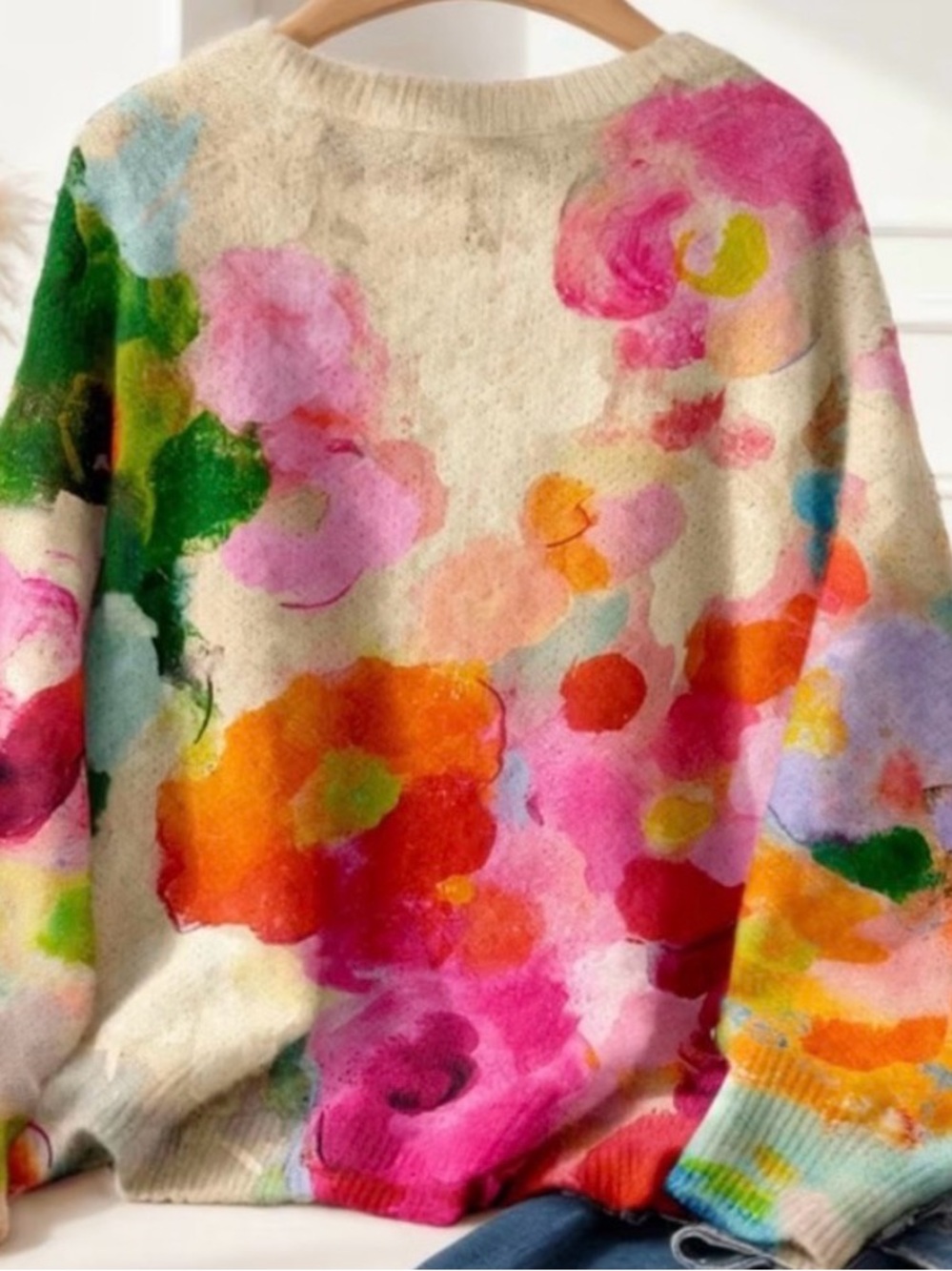BEST SELLER! LIMITED QUANTITIES! Watercolor Fall Floral Sweater